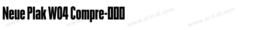 Neue Plak W04 Compre字体转换